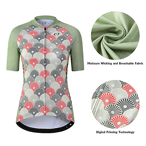 CATENA Camiseta feminina de ciclismo de manga curta respirável para bicicleta, roupa de bicicleta, s
