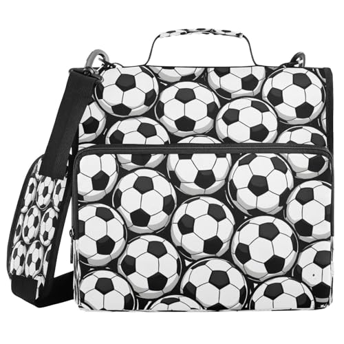 Carpeta de fútbol para organizar 500 hojas archivador con asa portátil contra el desorden escolar