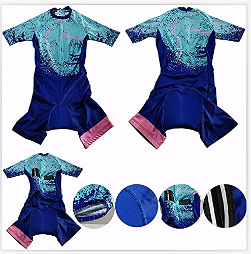 Fgnm Women's Cycling Jersey,Jumpsuit Short Sleeve,Bike Shorts Padded Triathlon 10286 (Color : 3283, Size : Medium) #TOP2
