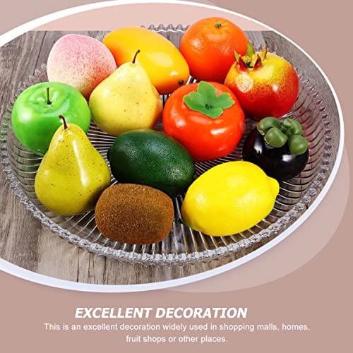 PRETYZOOM 16 Pcs Artificial Fruit Plastic Fruit Model Orange Artificial Vegetable Plastic Mango Watermelon Decorations Lifelike Mango Fruit Backdrop Mango Toys Fake Red Child Photo
