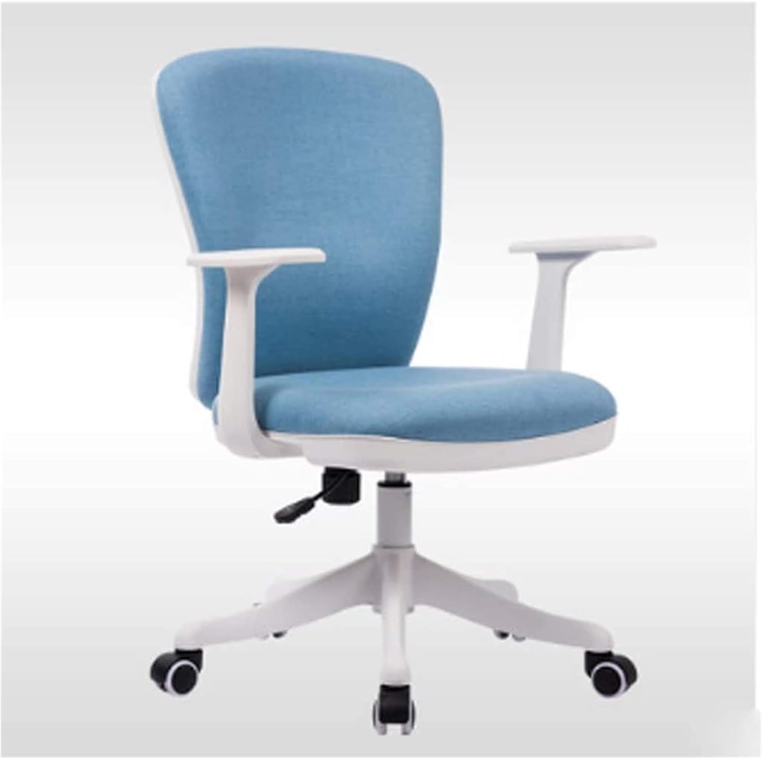 LQX Silla de Oficina Silla de Oficina Mobiliario Silla de Oficina ergonómica giratoria de Malla Negra con Respaldo Medio con Brazos abatibles (Color : Blue)