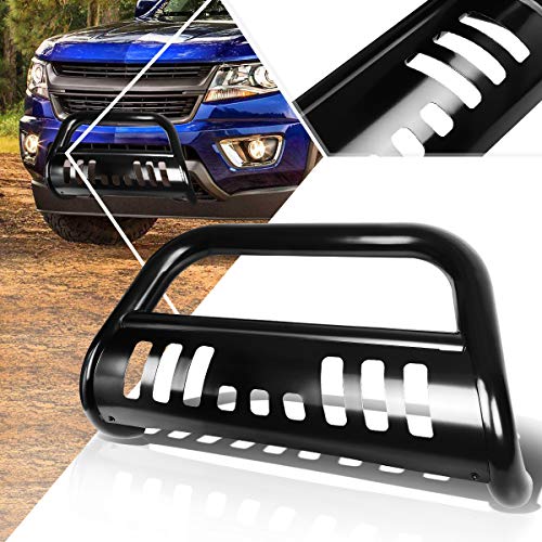 PM PERFORMOTOR 3" Black Steel Bull Bar,Front Bumper Push Bar Grille Guard Compatible with 15-17 Chevy Colorado/GMC Canyon