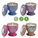 Citronella Scented Candles Outdoor and Indoor, 4oz Pure Soy Wax Portable Travel Tin Candle for Stress Relief, 4-Pack Gift Set