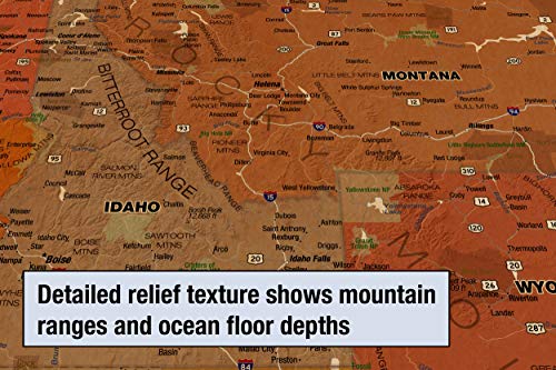 Laminated United States Pioneer Map Poster | Vintage Style Map | Includes The Most Legible Location Labels | 36” X 24” | Shipped Rolled In A Tube, Not Folded | Great For The Home Or Classroom #TOP5