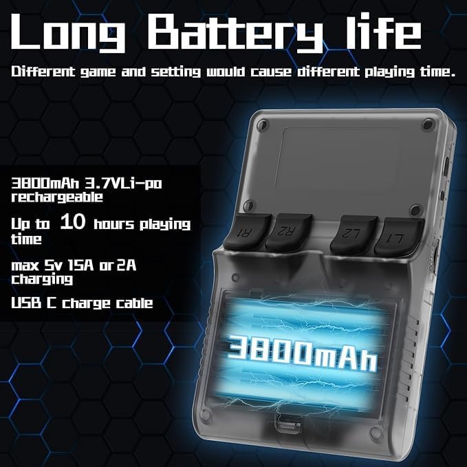 Miniatura 5 de Consola de juegos portátil 20000 en 1, consola de videojuegos retro portátil R36S, mini juego de arcade de bolsillo retro, pantalla IPS HD de 3.5