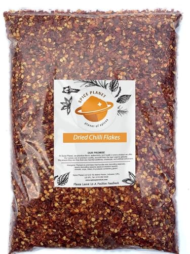 Chilli Flakes | Red Chilli Flakes Indian Premium Quality by Spice Planet 50g-950g (90 Grams)