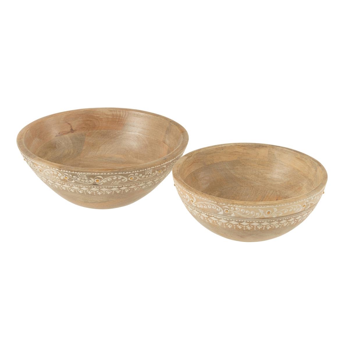 Paris Prix Lot de 2 Saladiers en Bois Perle du Sahara 25cm Naturel