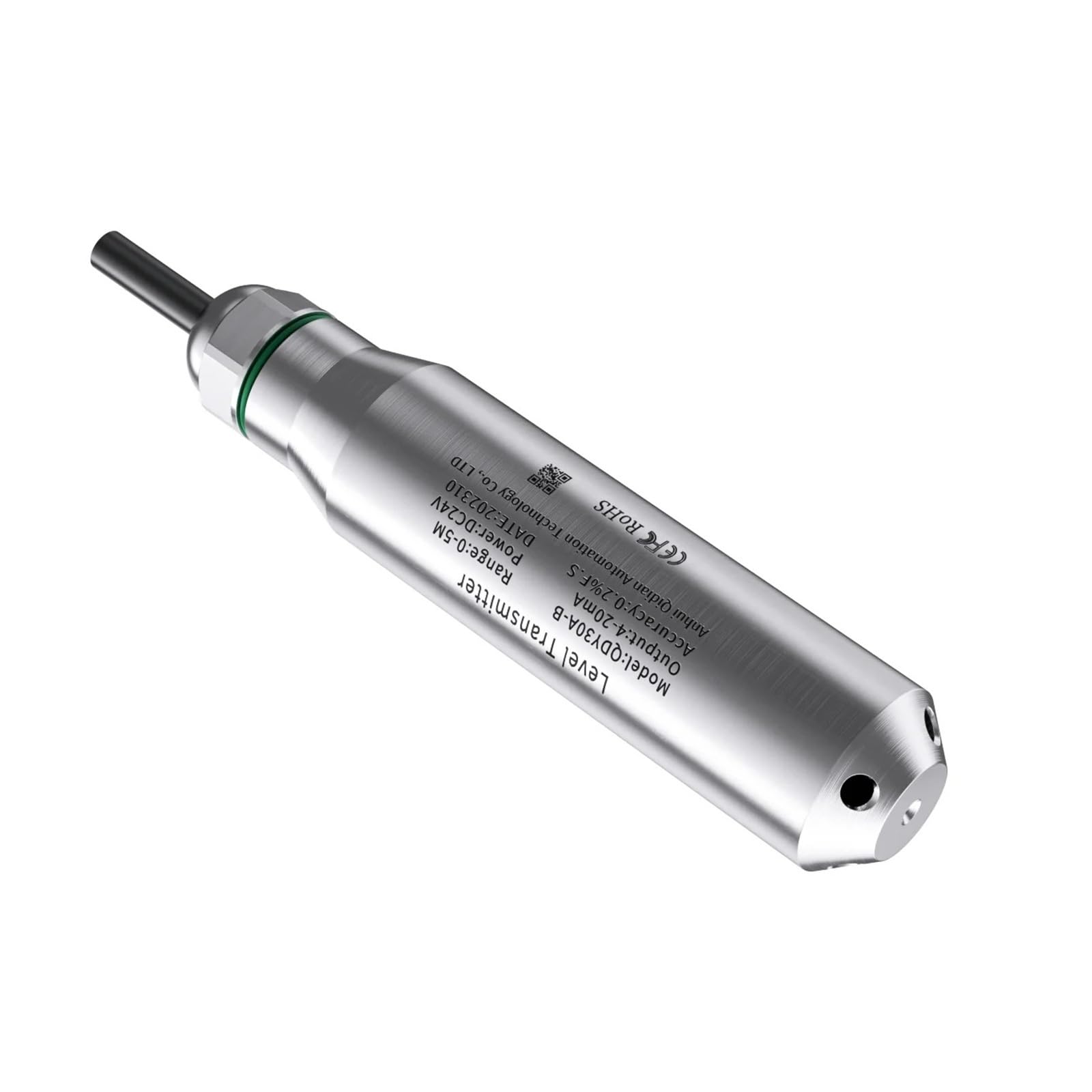 Trasmettitore del sensore di livello liquido 0-3m 5m 10m 4-20mA 0-10V 0-5V Sonda Trasduttore idrostatico for serbatoio dell'acqua Anti-piegamento(5m Range 10m Cable,4-20mA)