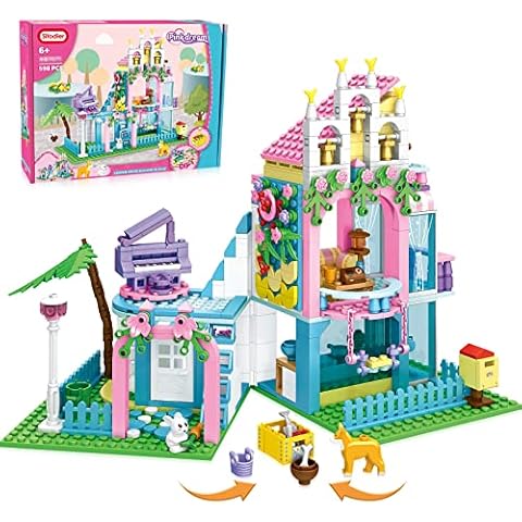 Sitodier Garden House Building Toy for Kids, 598pcs Expandable House Building Blocks Set for Girls Boys 6-12, Building Bricks Toy Nice Gift for 6 7 8 9 10 11 12 Years Kids Cover