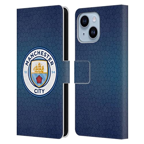 Étui portefeuille Manchester City FC pour iPhone 14 Plus coque cuir à rabat