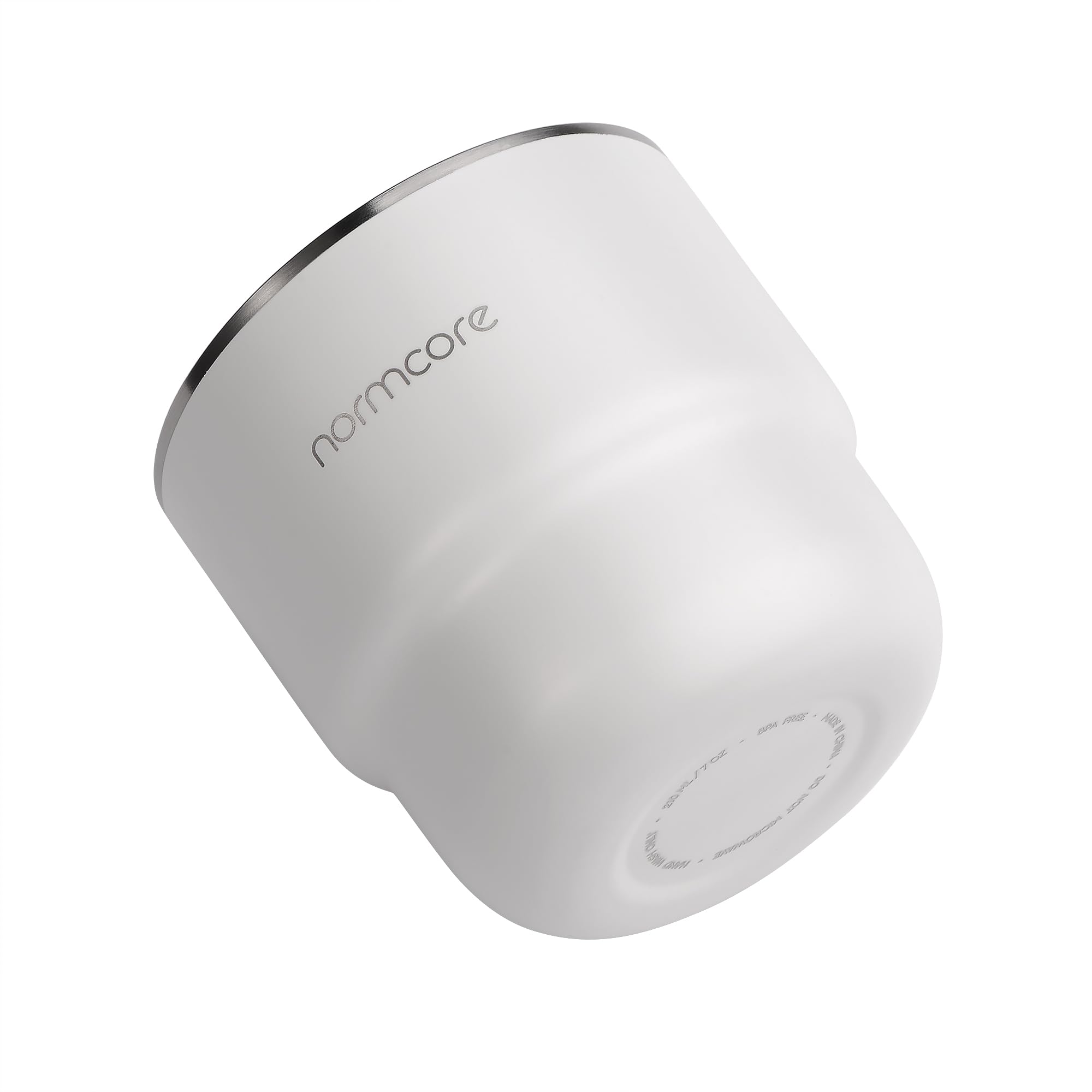 Normcore Zestaw 2 filiżanek do kawy espresso, 200 ml, kubek do kawy z powłoką ceramiczną, 210 ml, kubek do espresso z podwójną ścianką do kawiarni, mokki, latte, cappuccino, herbaty, biały