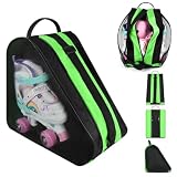 flintronic Rollschuhtasche, Inliner Tasche Kinder Skatertasche Schlittschuhe Tasche mit Verstellbarem Schultergurt, Große Kapazität, Grün