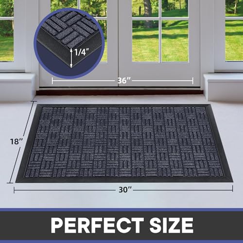 image for Mibao Front Door Mat, Heavy Duty Durable Welcome Mat for Outdoor Indoo