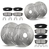 Top 20 Best Pontiac Vibe Performance Upgrades Reviews Comparison 13 APF Full Brake Kit Compatible For Pontiac Vibe 2009-2010 Zinc Drilled and Slotted Rotors with Carbon Fiber Pads | 5, 5 Lugs | 10YR WTY | 4 Rotors 8 Pads