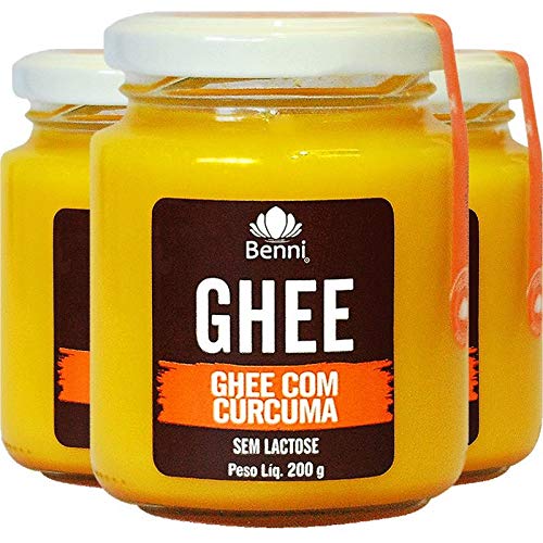 Kit 3 Manteiga Ghee com Curcuma 200g Benni Alimentos