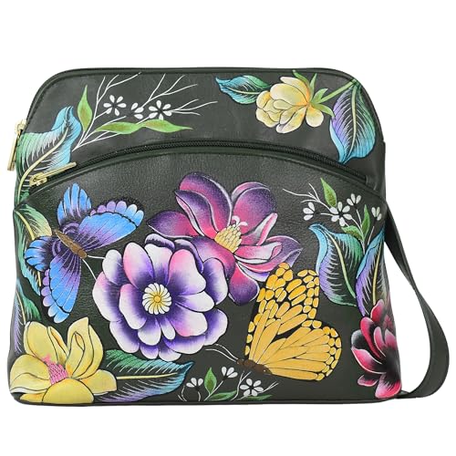 Anuschka Women's Original Hand-Painted Genuine Leather Medium Crossbody