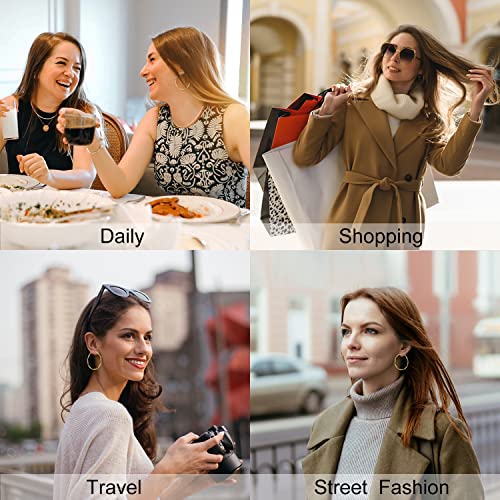 Image of 24K Gold Hoop Earrings for Women Trendy Real Gold Plated Twisted Thin Huggie Hoops, Dainty Cute Big Gold Filled Dangle Hoop Earrings Nickel Free Womens Earrings for Sensitive Ears Hypoallergenic
