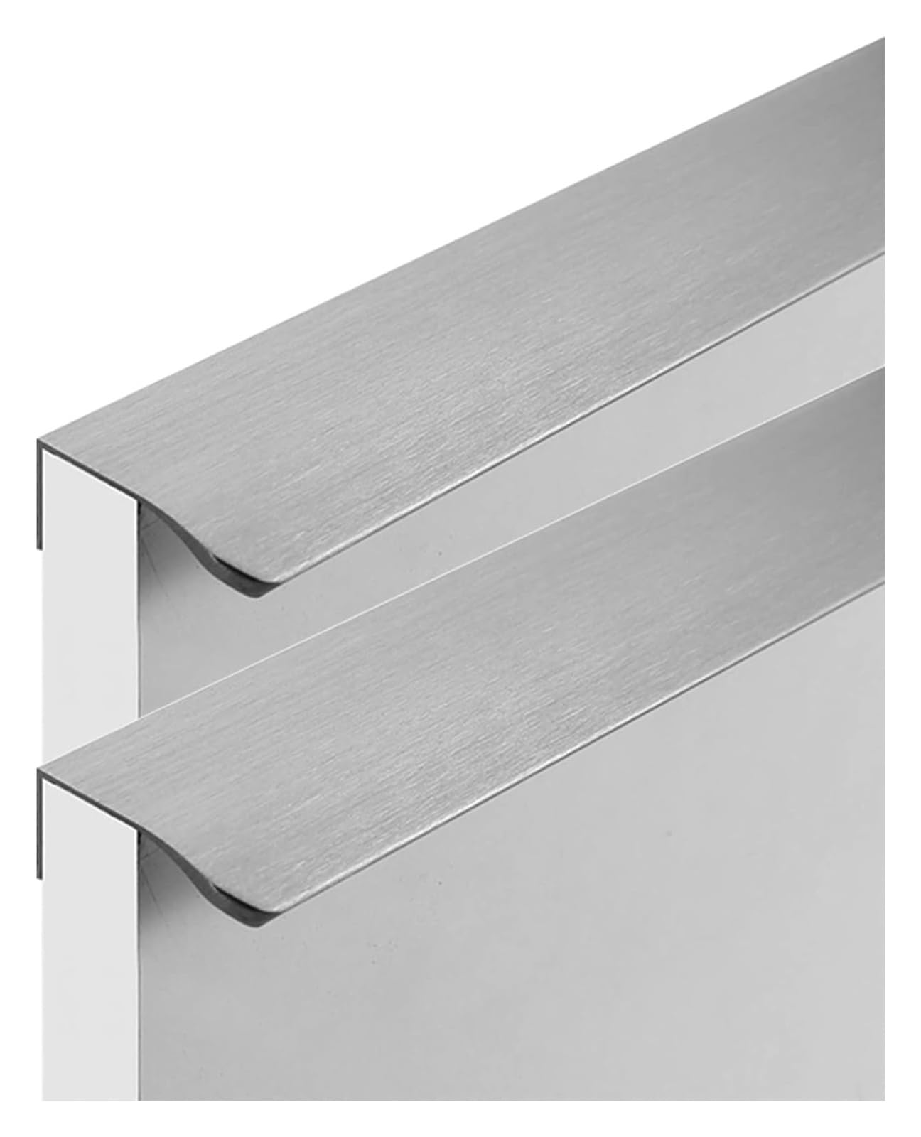 Lqzaxsrdr Grey Concealed Drawer Handles, Gray Aluminum Cabinet Pull Handles Multiple Sizes Hidden Drawer Pulls(Length 200Mm)