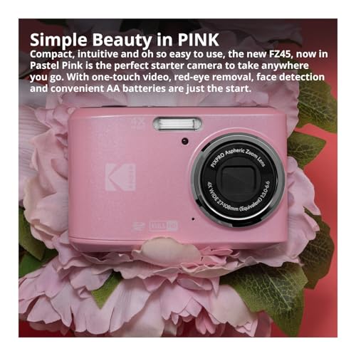 Kodak PIXPRO FZ45 Friendly Zoom 16MP Digital Camera Bundle (Pastel Pink) - image 2