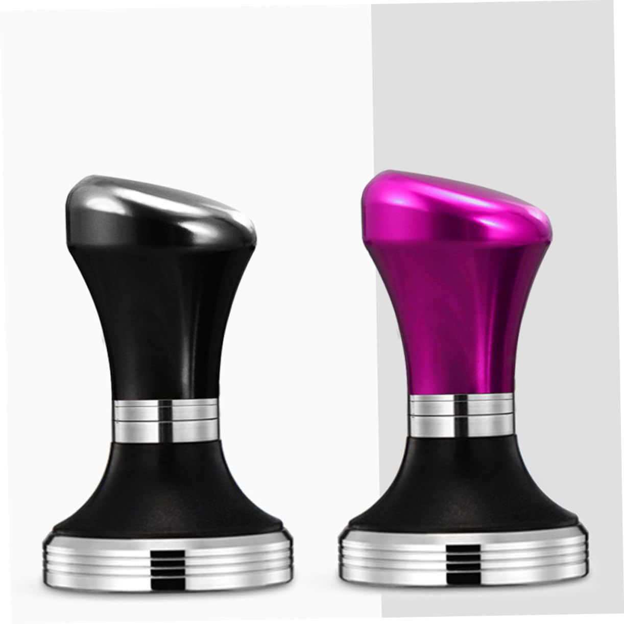 Tamper Caffè Espresso 58mm in Acciaio Inox, Nero Professionale