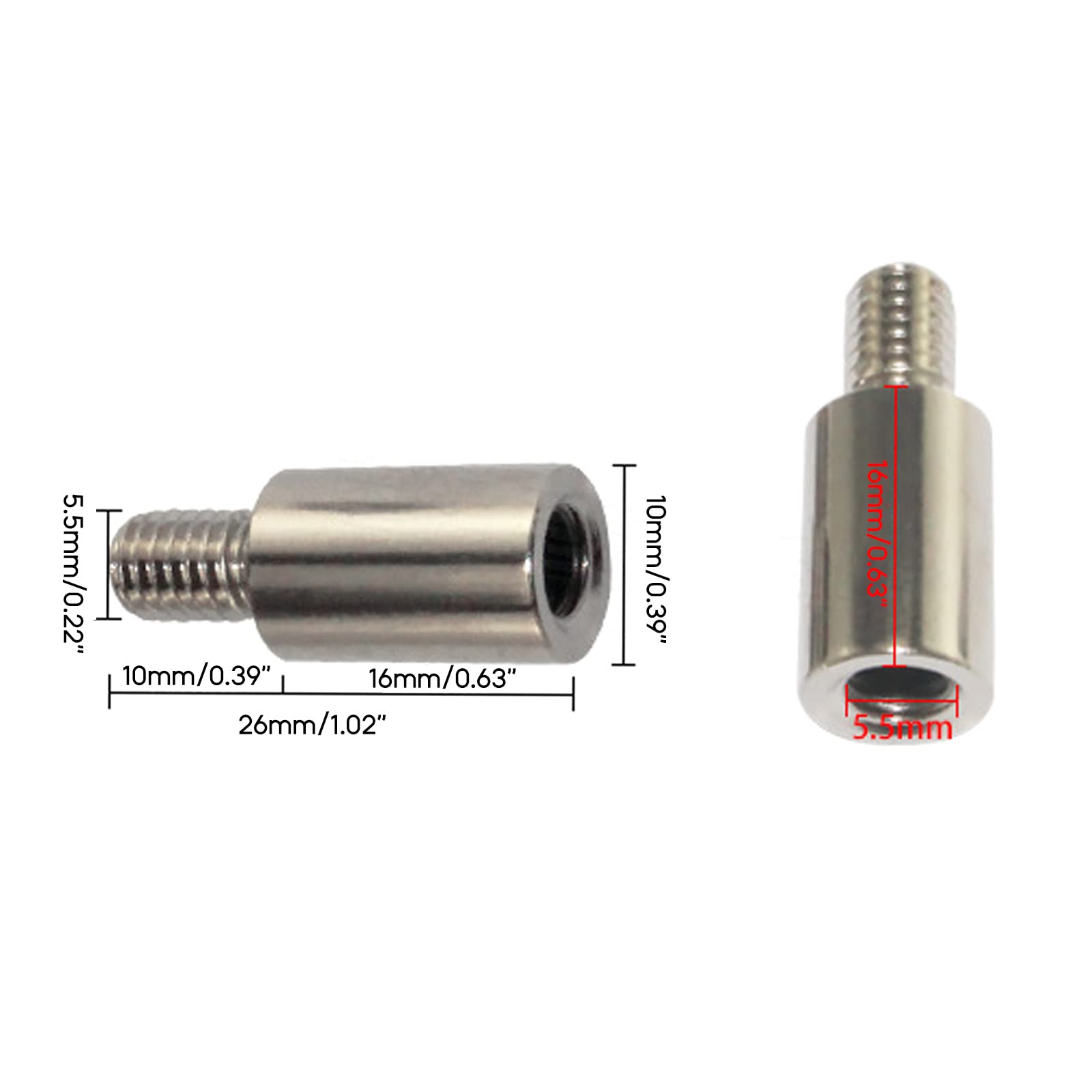 Extensor de eje de palanca de mando de arcade cromado, accesorios de juego, extensión de controlador de juego, Rodone para SANWA/Joystick de precisión