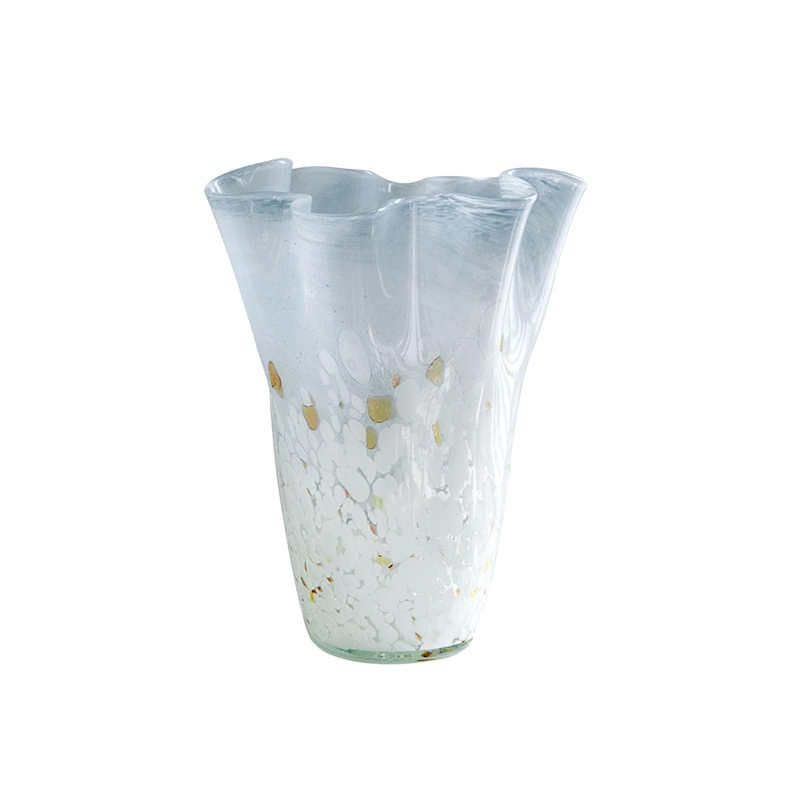 Elegant Tabletop Vase, Creative Glass Vase, Decorative Piece for Flowers and Plants, Wide-mouth Design, 26CM/27CM High, Blue(Size:17 * 17 * 27CM,Color:Blue A)