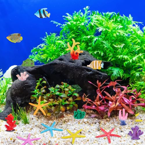 SUPERFINDINGS 21 Stück Mini Korallen Dekor Aquarium Künstliche Korallenpflanze Aquariums Dekoration Künstliche Aquarium Ornamente Bunte Ozeankorallen Für Die Aquariums Landschaft