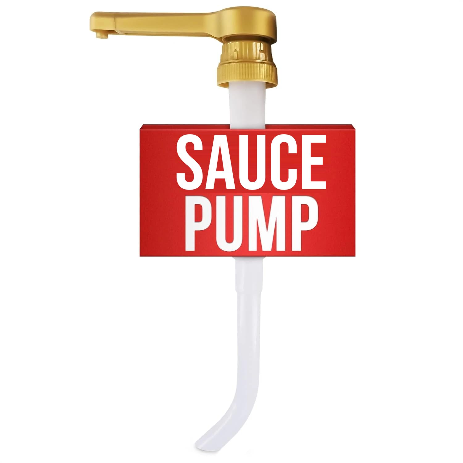 ALPENKOK Sauce Pump Dispenser, 0.5oz, Compatible with Torani 64oz (Gold)