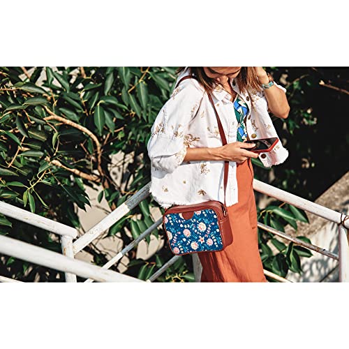 TEAL BY CHUMBAK Women's Sling Bag Crossbody Bag Printed Canvas Box