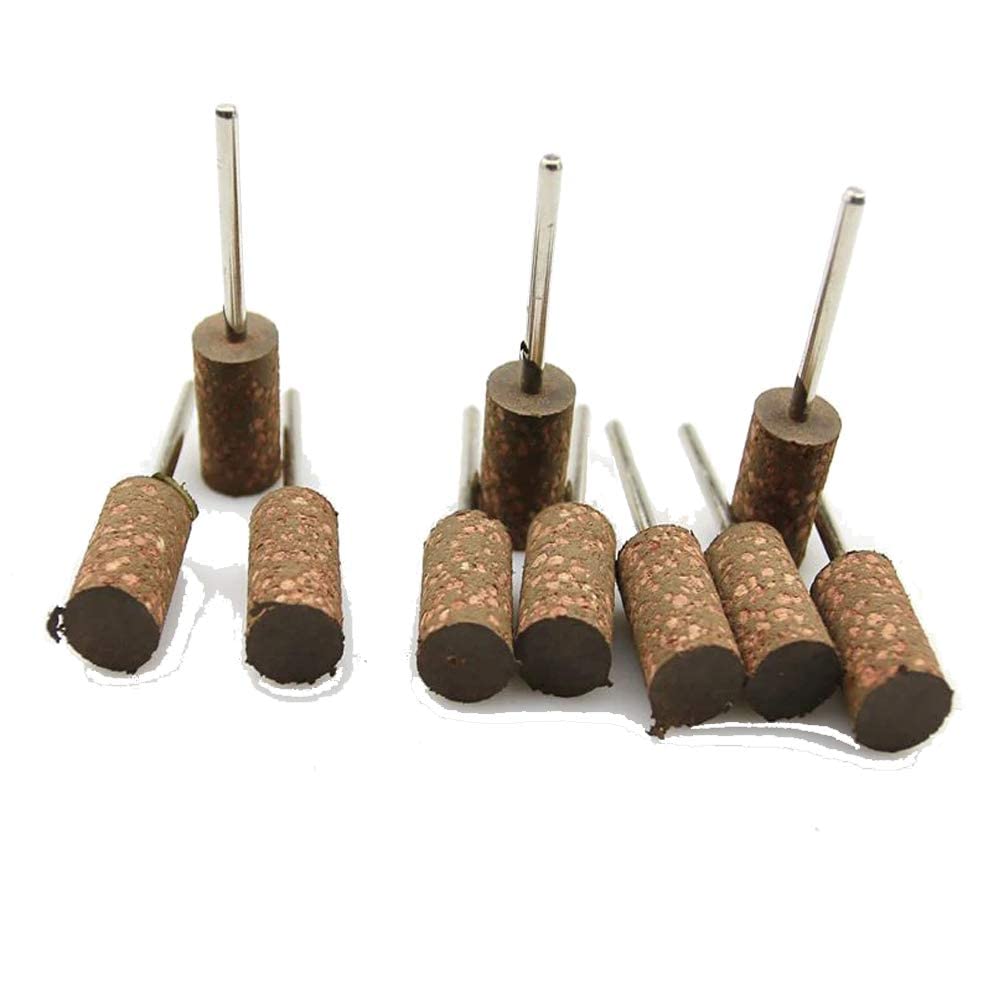 DIY Crafts Pack Of 1 Pc, Taper Shape, 10 pieces 3mm Shaft Mounted Rubber with Abrasive Grinding Head for Mold Fine po(Pack Of 1 Pc, Taper Shape) 1