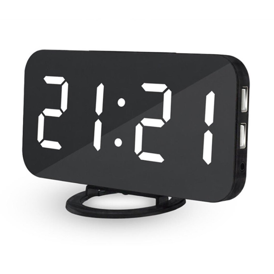 Buy CIGERA Digital Alarm Clock with Auto/Manual Dimmer, Dual USB Port