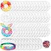 65 Pcs White Cotton Scrunchies Hair Ties Accessories for Tie Dye Party Supplies Including 30 Scrunchies 15 Bow Hair Ties 20 Headband Non Slip Stretchy Elastic Head Wrap Holder for Women DIY Tie Dye