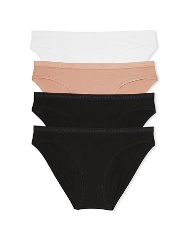 Victoria's Secret Women's Cotton Bikini Underwear, Moderate Coverage Panties for Women, Multi Pack (XS-XXL) - Multi - Large