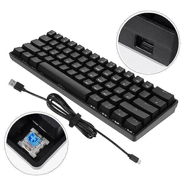 Hoement 61 Mechanische Toetsenbord Toetsenbord Toetsenbord Voor Laptop PC Toetsenbord Monteur Toetsenbord Kantoor Toetsenbord Gaming Toetsenbord Rgb Backlight Toetsenbord Bedrade USB