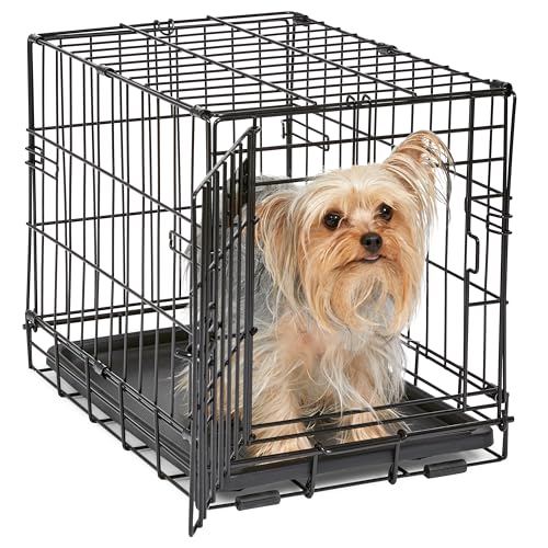 MidWest Homes for Pets Modèle 1518 Cage pour Chiens iCrate 45,72 cm, modèle amélioré, Une Porte, Noir