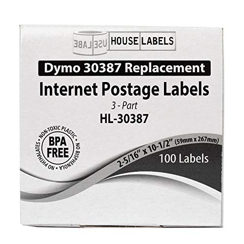 Houselabels HL-30387 2-5/16 X 10-1/2 Inches Dymo-Compatible 30387 3-Part Internet Postage Labels thumb #6