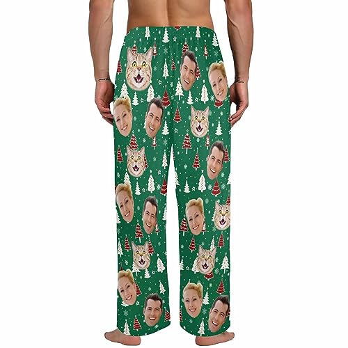 Personalized Face Photo Pajamas for Men Women Custom Christmas Face Pajama Pants Sleepwear Bottoms for Christmas Birthday3