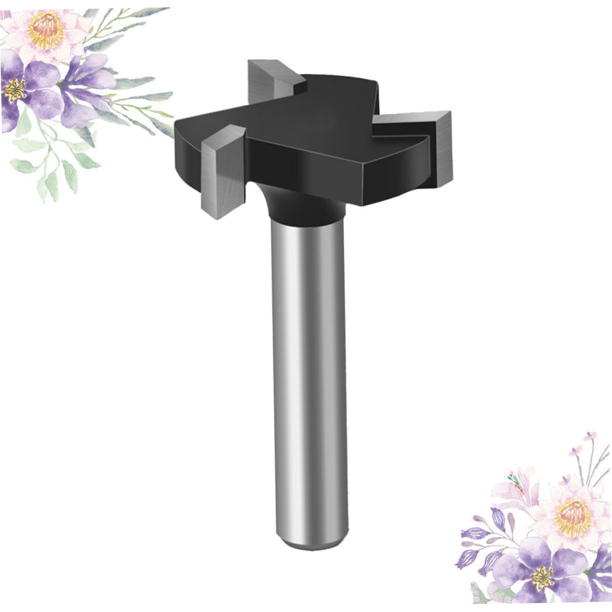 KICHOUSE Woodworking T- Tenon Knife 3-Blade t Shaped Knife Milling Tool for Metal Non-Metal Processing