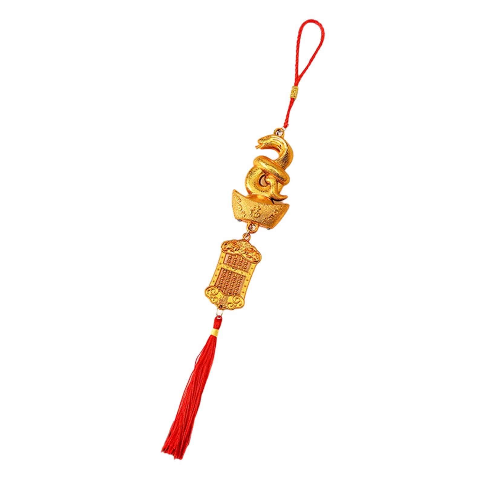 MHADBKH Snake Charm Hanging Pendant Ornaments for 2025 New Years Celebration and Fortunes Enhancement Fortunes Hanging Tassels