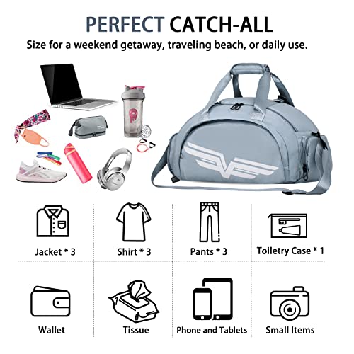FIORETTO 30L Sports Gym Bag with Wet Pocket & Shoe Compartment - Image 4