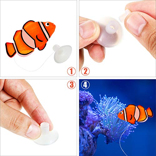 Image of Weewooday 7 Pcs Artificial Fish Glowing Effect,Modern Color