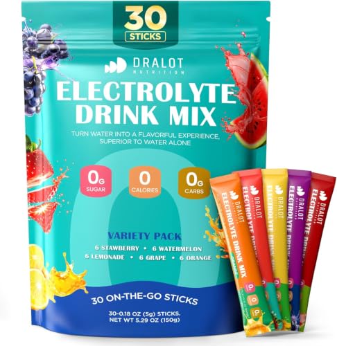 Image of Juicy Splash 30 Packs Sugar Free Electrolytes Powder w /Natural Flavor, Liquid Daily IV Recharge+Tech. Mix 5 Electrolyte for Balance, Raw Seasalt Hydration Packets for GF, Vegan, Non-GMO, Keto