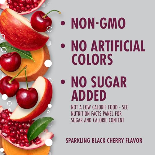 Image of V8 +Energy Sparkling Black Cherry Juice Energy Drink, 11.5 fl oz Can (12 Pack)