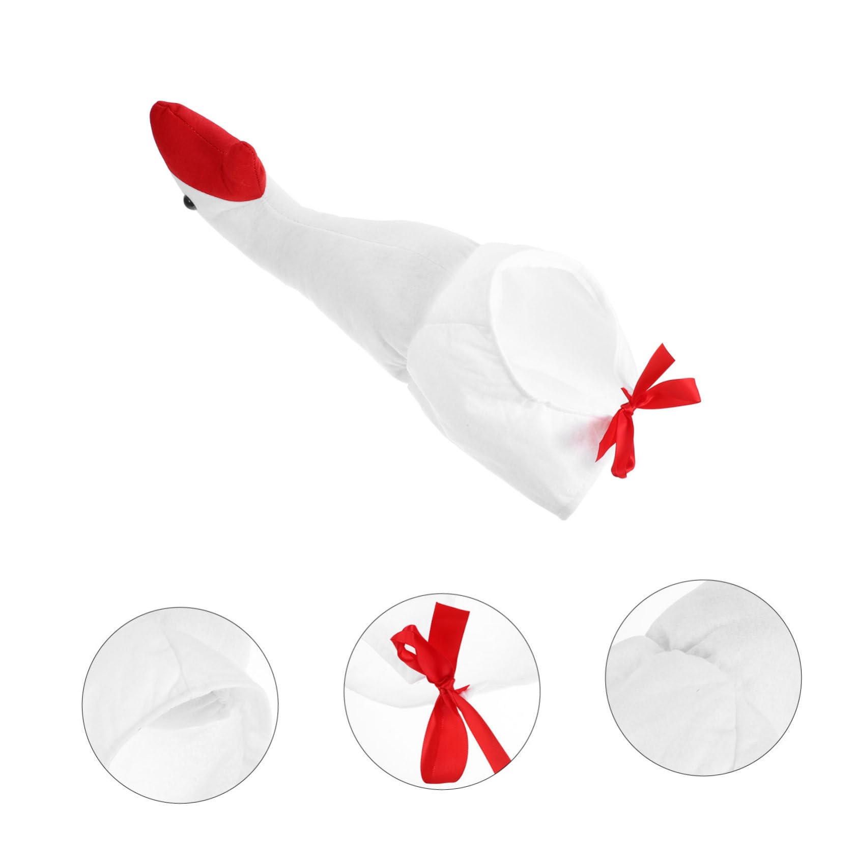 TOYANDONA Sombrero de Ganso de Peluche Blanco, Gorro Creativo y Divertido | Felpa Ligera y Agradable al Tacto, Apto para Fiesta y Celebración, Estilo de Animal Forma de Ganso