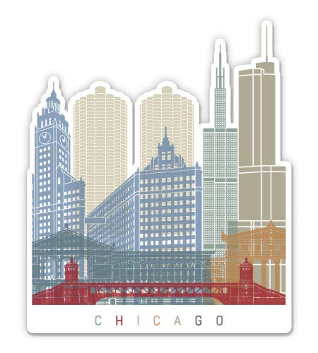 Squiddy Chicago Illinois - Vinyl Sticker - Large Size (12