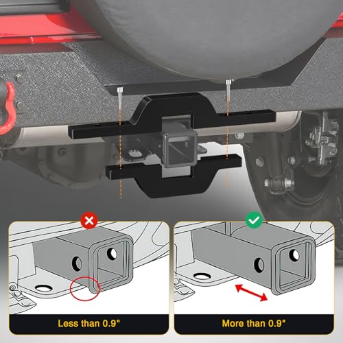 Image of Nilight 1-1 /4 inch Towing Hitch Receiver Mount Bracket for Truck Trailer RV SUV Pick Up fit Dual LED Work Light Reverse Rear Back Up Off Road Lights(Towing Hitch Receiver Mount Bracket) Without Light