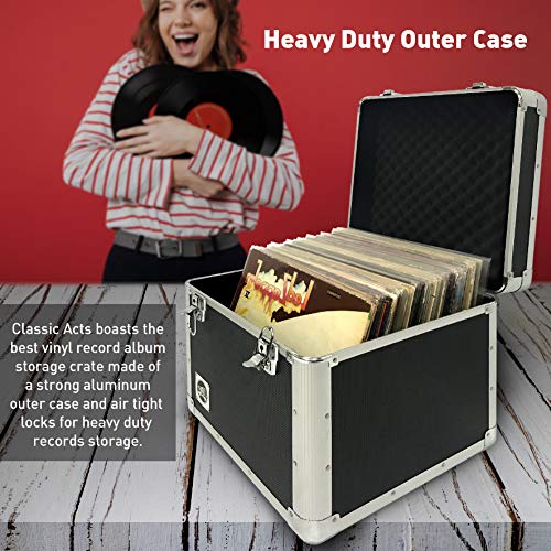 image for EasyGo Products RSC-M Classic Acts Vinyl Record Album Storage Case, Ho