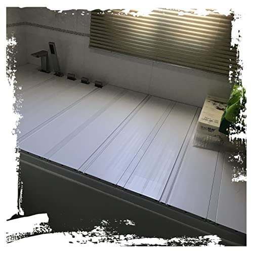 LANRUEU Bandejas para Bañera 1,2cm de Espesor Cubierta, Plegable PVC Hermético Tablero Polvo Aislamiento Adecuado para Todas Las Bañeras(75x135x1.2cm)