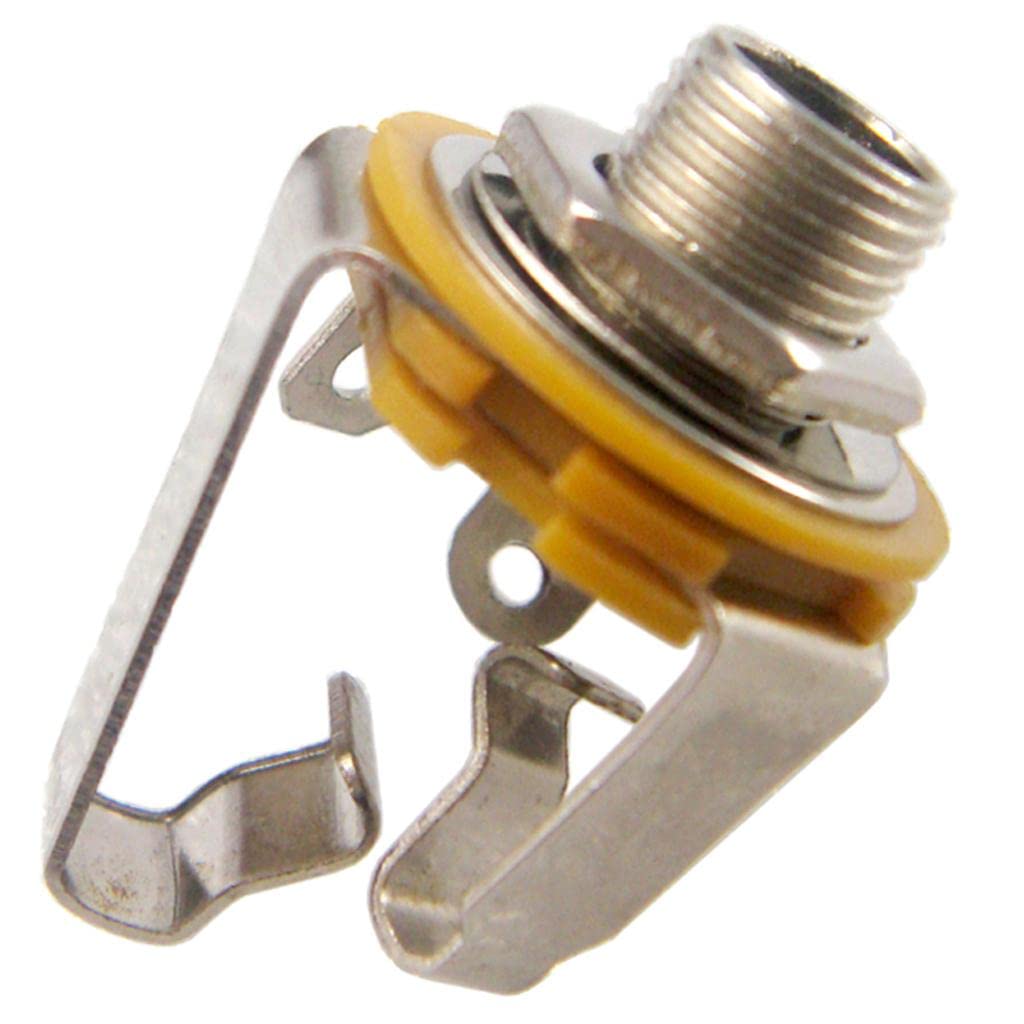 1/4'' Jack Socket Stereo Output Connector Plug For Guitar Bass Pick-up Silver | 2 Pieces Stereo Output 1/4" 6.35Mm Socket-image-12