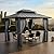 PAMAPIC 10x12FT Hardtop Gazebo,Galvanized Steel Double Roof with Aluminum Frame,Outdoor Permanent Pavilion with Breathable Netting & Privacy Curtain for Patio,Backyard,Deck,Lawn,Gray